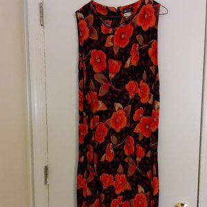 Spago Red and Block Floral Dress 18